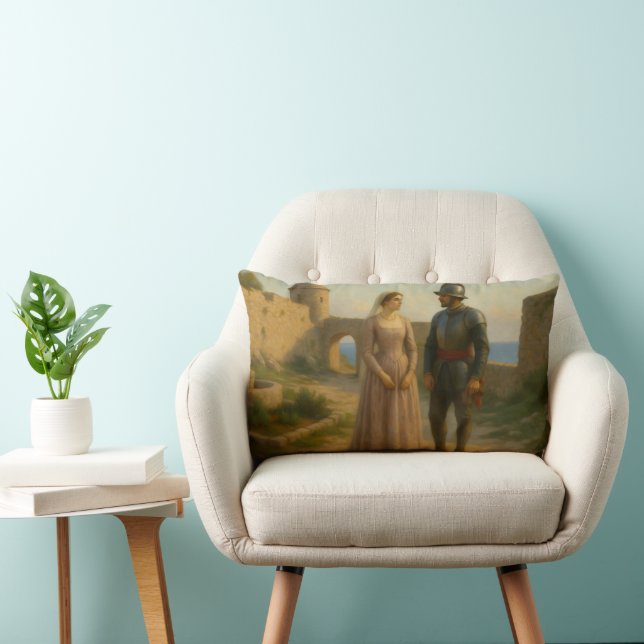 The Lady of Angelocastro. Corfu legends Lumbar Pillow (Chair)