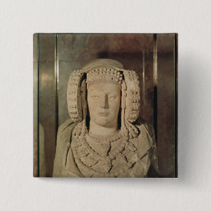 The Lady of Elche 2 Inch Square Button