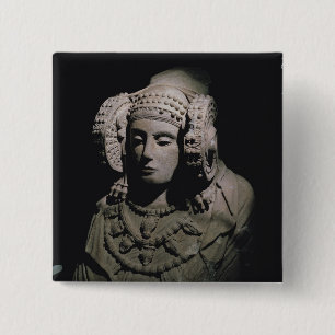 The Lady of Elche 2 Inch Square Button