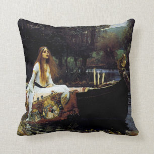 The Lady of Shallot Throw Pillow