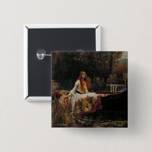 The Lady of Shalott: A Celtic Lake Ghost Story 2 Inch Square Button