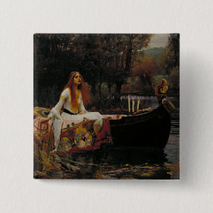 The Lady of Shalott: A Celtic Lake Ghost Story 2 Inch Square Button