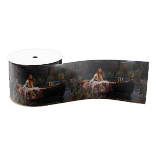 The Lady of Shalott by John William Waterhouse Grosgrain Ribbon