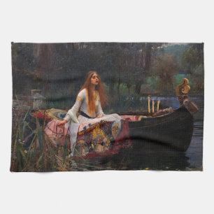 The Lady of Shalott by John William Waterhouse Kitchen Towel