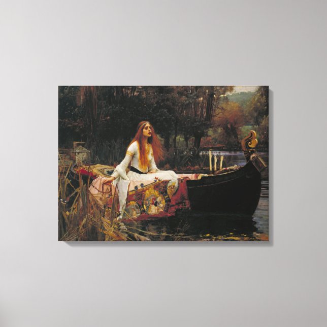 The Lady of Shalott, John William Waterhouse Canvas Print (Front)