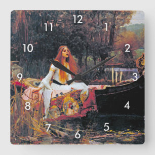 The Lady of Shalott, John William Waterhouse Square Wall Clock
