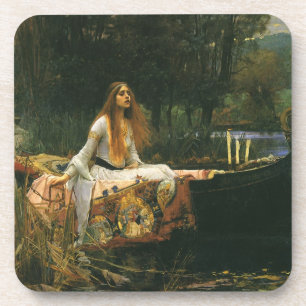 The Lady of Shalott On Boat by JW Waterhouse Coaster