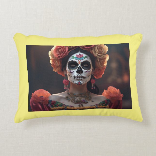 The Lady of the Dead Accent Pillow (Front)
