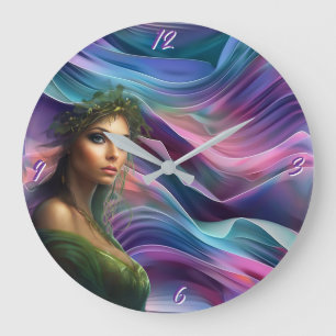 The lady of time large clock