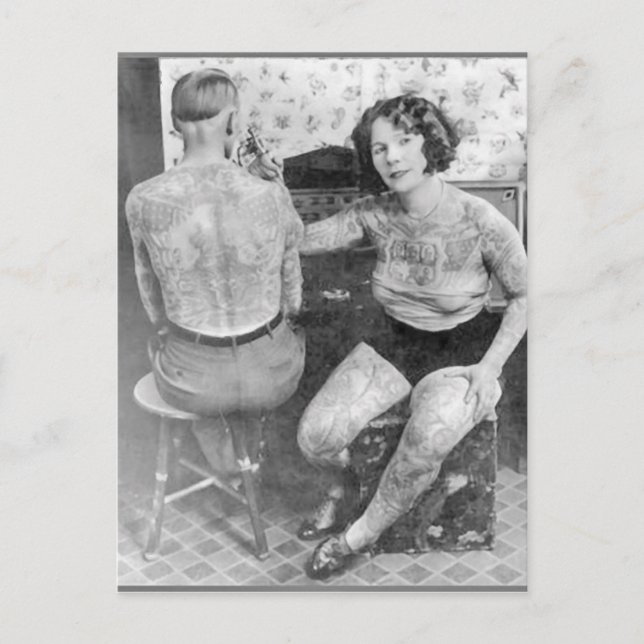 The Lady Tattoo Artist Postcard (Front)