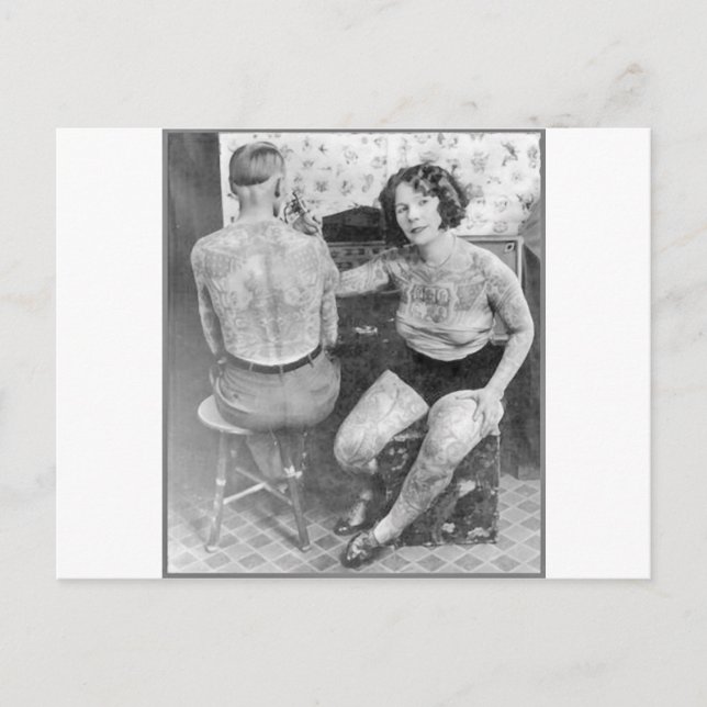The Lady Tattoo Artist Postcard (Front)