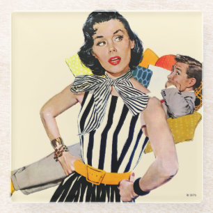 The Lady Was Insulted Glass Coaster