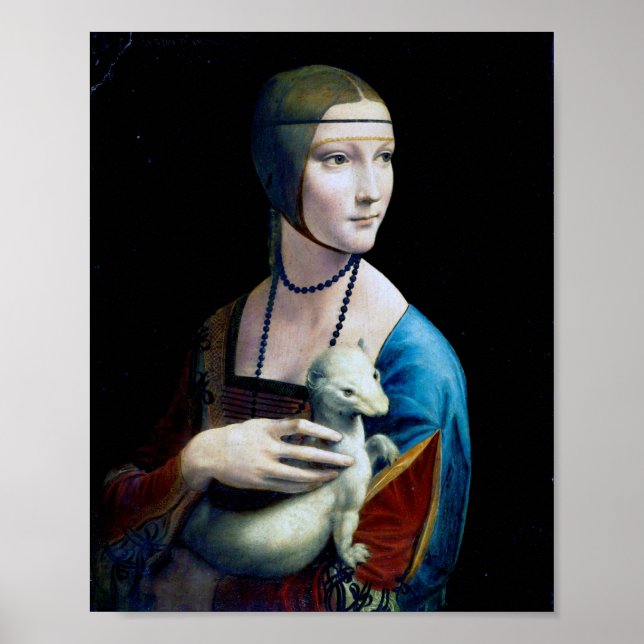 The Lady with an Ermine, Leonardo da Vinci Poster (Front)
