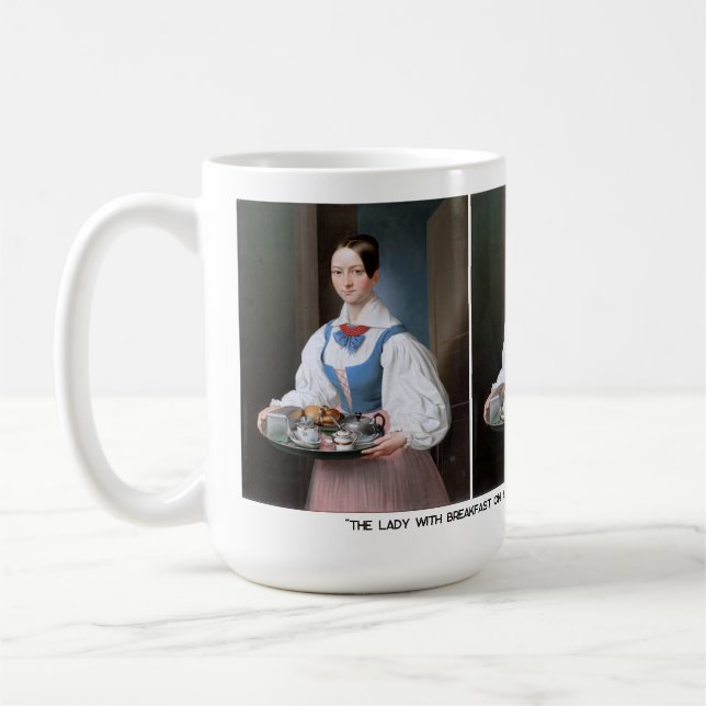 The Lady with Breakfast on a Tray Coffee Mug (Left)