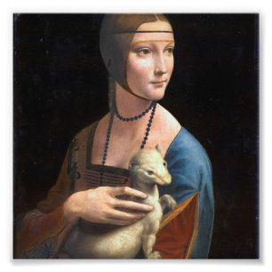 The lady with the weasel by Leonardo da Vinci rena Photo Print