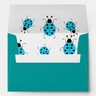 The ladybird,funny beetle. envelope