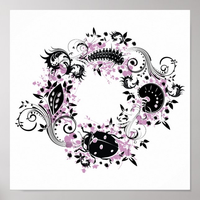 The Ladybug Life Cycle Poster - Purple (Front)