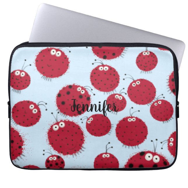 The Ladybug Shindig Laptop Sleeve (Front)