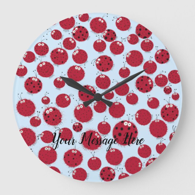 The Ladybug Shindig Large Clock (Front)