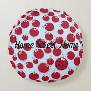 The Ladybug Shindig Round Pillow