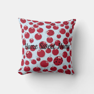 The Ladybug Shindig Throw Pillow