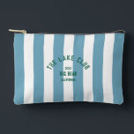 The Lake Club Crest Blue Nautical Stripe Accessory Pouch<br><div class="desc">The perfect personalized accessory pouch for you lake essentials... Blue nautical stripes with green distressed custom "The Lake Club" crest. Personalize with the year, lake and destination. Perfect for a group lake trip, a lake club theme bachelorette party or as a memento for a past lake trip. Matching accessories available...</div>