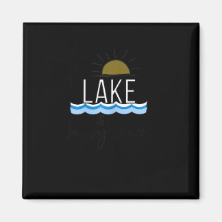 The Lake Is My Happy Place Boating Gift  Magnet
