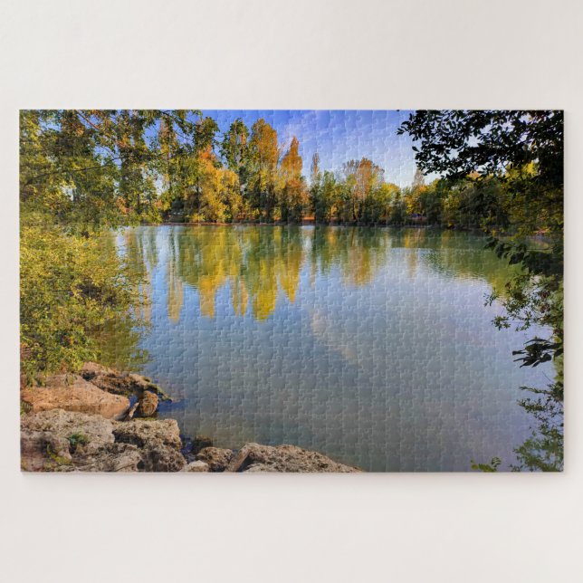 The Lake, Villefagnan, Charente, France Jigsaw Puzzle (Horizontal)