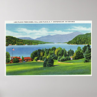 The Lake Whiteface Mt in Distance Poster