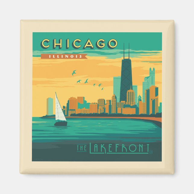 The Lakefront | Chicago, Illinois Magnet (Front)