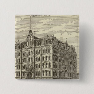 The Lakeside Building, Chicago 2 Inch Square Button