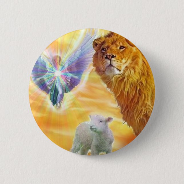 The Lamb of God! 2 Inch Round Button (Front)