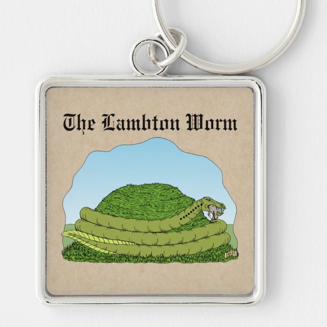 The Lambton Worm Keychain (Front)