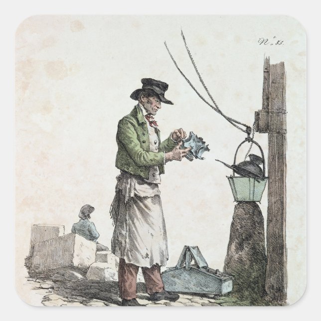 The Lamplighter Square Sticker (Front)