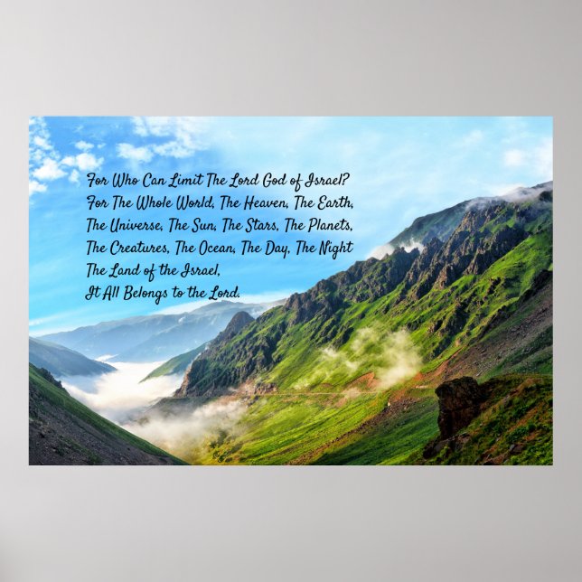 "The Land of Israel Is Blessed" Prophecy 2019 Poster (Front)