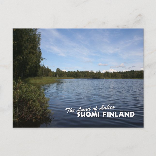 The Land of Lakes: Suomi Finland Postcard (Front)