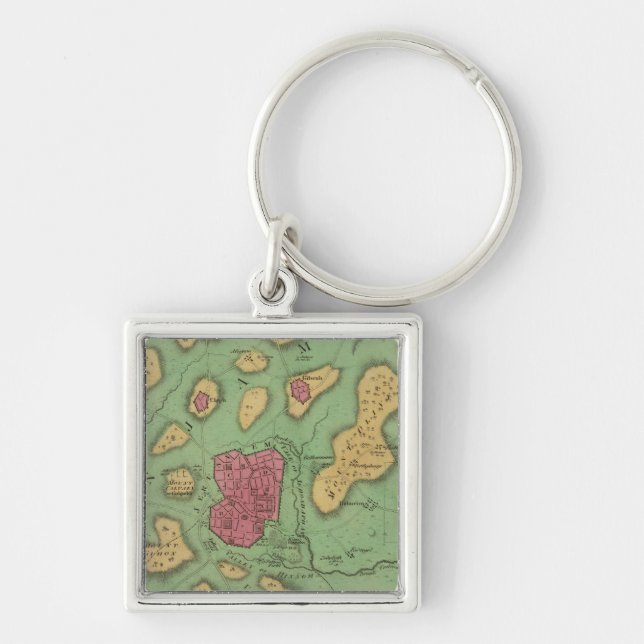 The Land Of Moriah Or Jerusalem Keychain (Front)