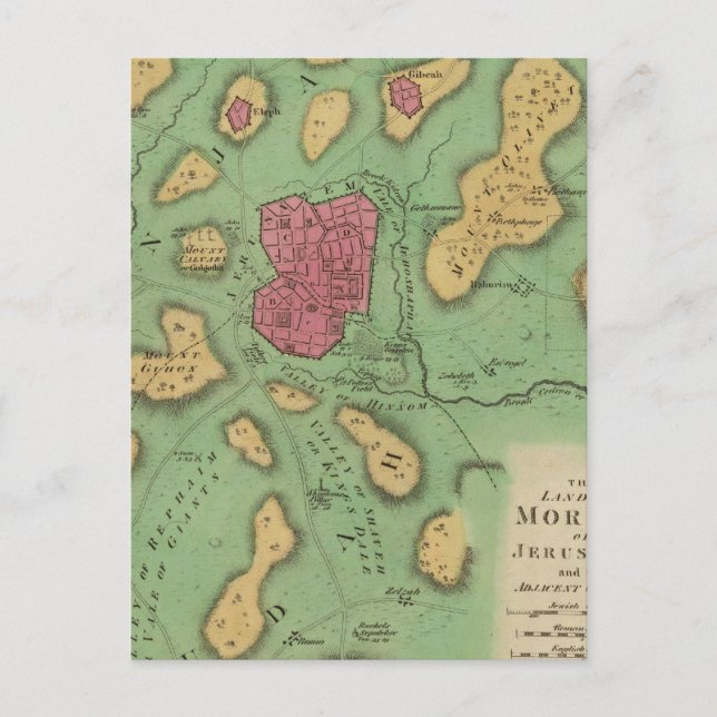 The Land Of Moriah Or Jerusalem Postcard (Front)