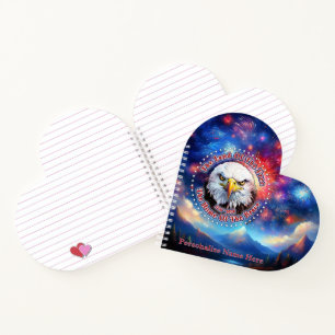 The Land Of The Free Home Brown Eagle Fireworks M Notebook