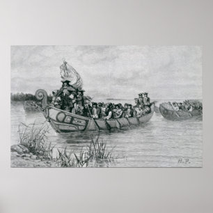 The Landing of Cadillac Poster