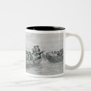 The Landing of Cadillac Two-Tone Coffee Mug