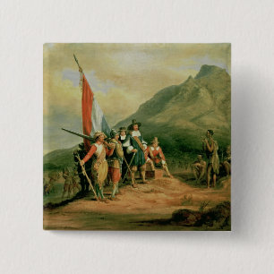 The Landing of Jan van Riebeeck 2 Inch Square Button