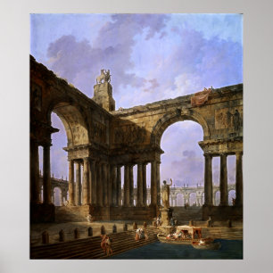 The Landing Place by Hubert Robert Poster
