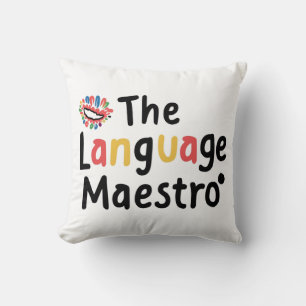 The Language Maestro Throw Pillow
