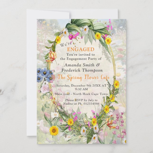 The Language of Flowers Invitation (Front)