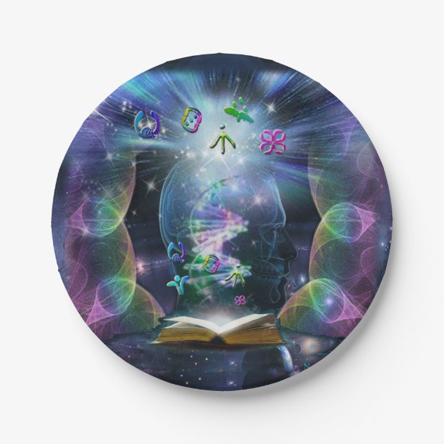 The Language of Light Paper Plate (Front)