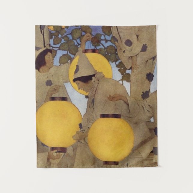 The Lantern Bearers - Maxfield Parrish Tapestry (Front)