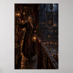 The Lantern Keeper Gothic Circus Fine Art Poster