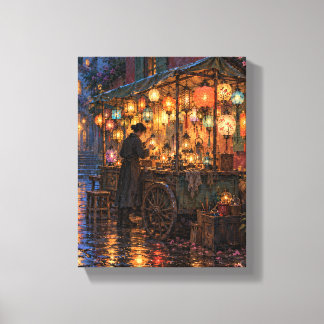 The Lantern Repair Cart after Rain Canvas Print