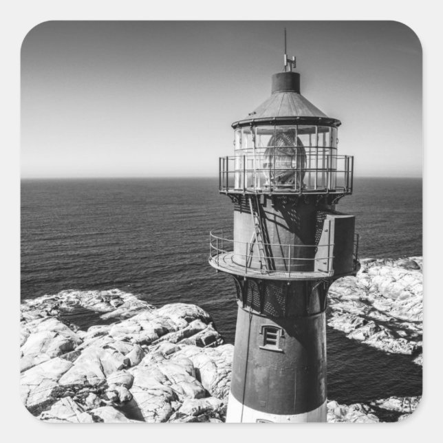 The Lantern Room of a Lighthouse | Bømlo Norway Square Sticker (Front)